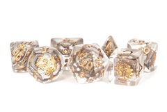 FanRoll Dice: 7 Set Polyhedral 16mm Resin Set Gears 740